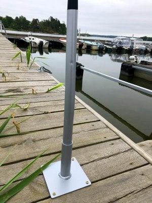 Pyörivä maakiinnike lintupelätinvarrelle